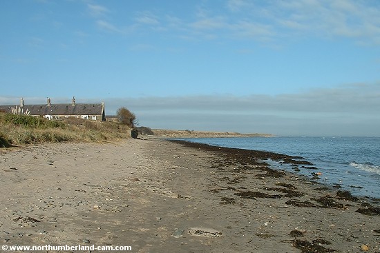 Boulmer Beach looking north.