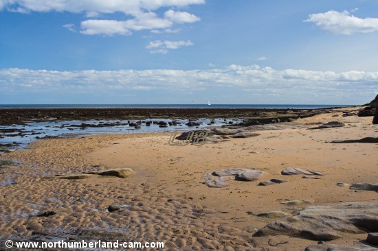 Rocks and small beach at Longhoughton Steel.