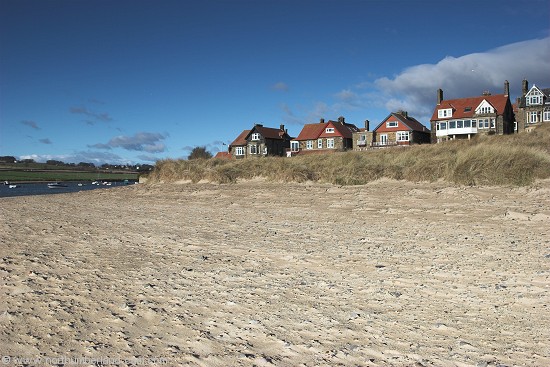The beach on the north side of the River Aln.