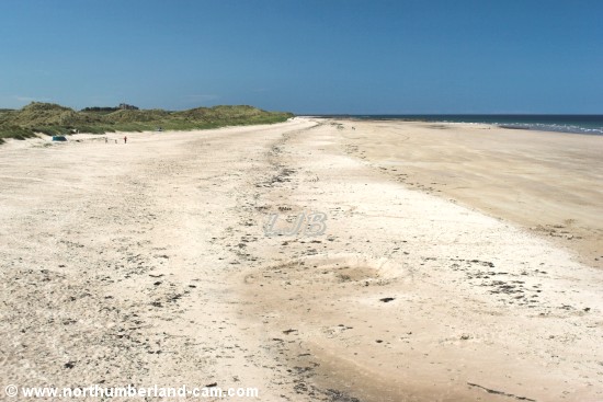 St. Aidans Dunes and the beach at Seahouses.